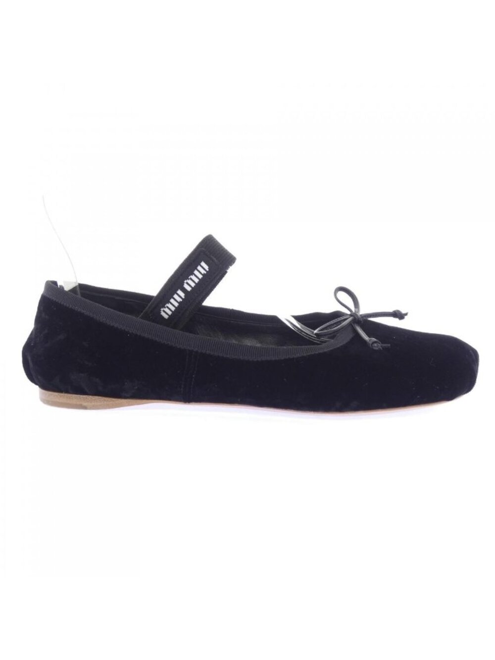 Miu Miu Velour Ballerina Flat Shoes